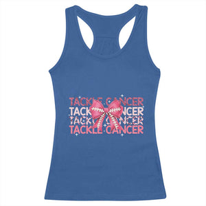October Tackle Cancer Football Breast Cancer Awareness Racerback Tank Top TS12 Royal Blue Print Your Wear
