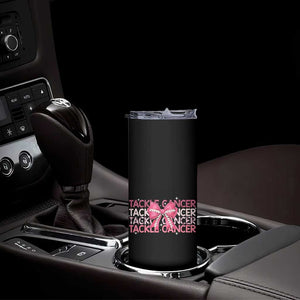 October Tackle Cancer Football Breast Cancer Awareness Skinny Tumbler TS12 Print Your Wear