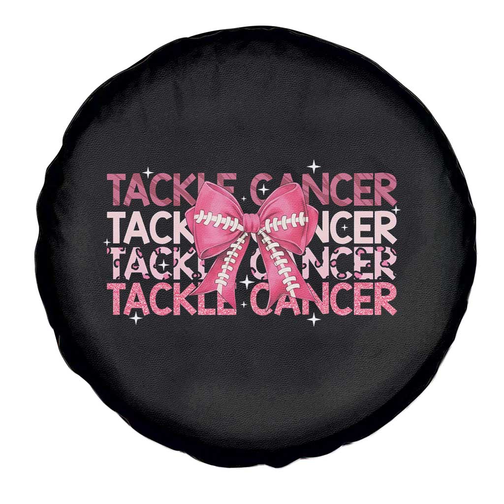October Tackle Cancer Football Breast Cancer Awareness Spare Tire Cover TS12 Print Your Wear