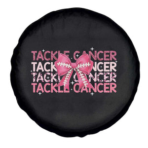October Tackle Cancer Football Breast Cancer Awareness Spare Tire Cover TS12 Print Your Wear