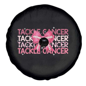 October Tackle Cancer Football Breast Cancer Awareness Spare Tire Cover TS12 Print Your Wear