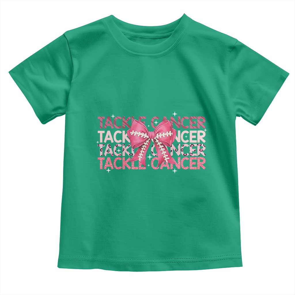 October Tackle Cancer Football Breast Cancer Awareness Toddler T Shirt TS12 Irish Green Print Your Wear
