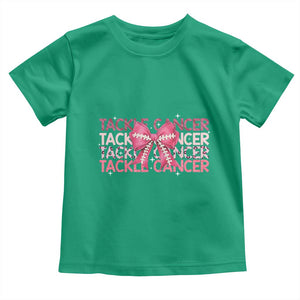 October Tackle Cancer Football Breast Cancer Awareness Toddler T Shirt TS12 Irish Green Print Your Wear