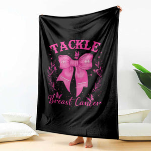 Tackle Breast Cancer Throw Blanket Support Fight Faith Pink Ribbon TS12 Print Your Wear