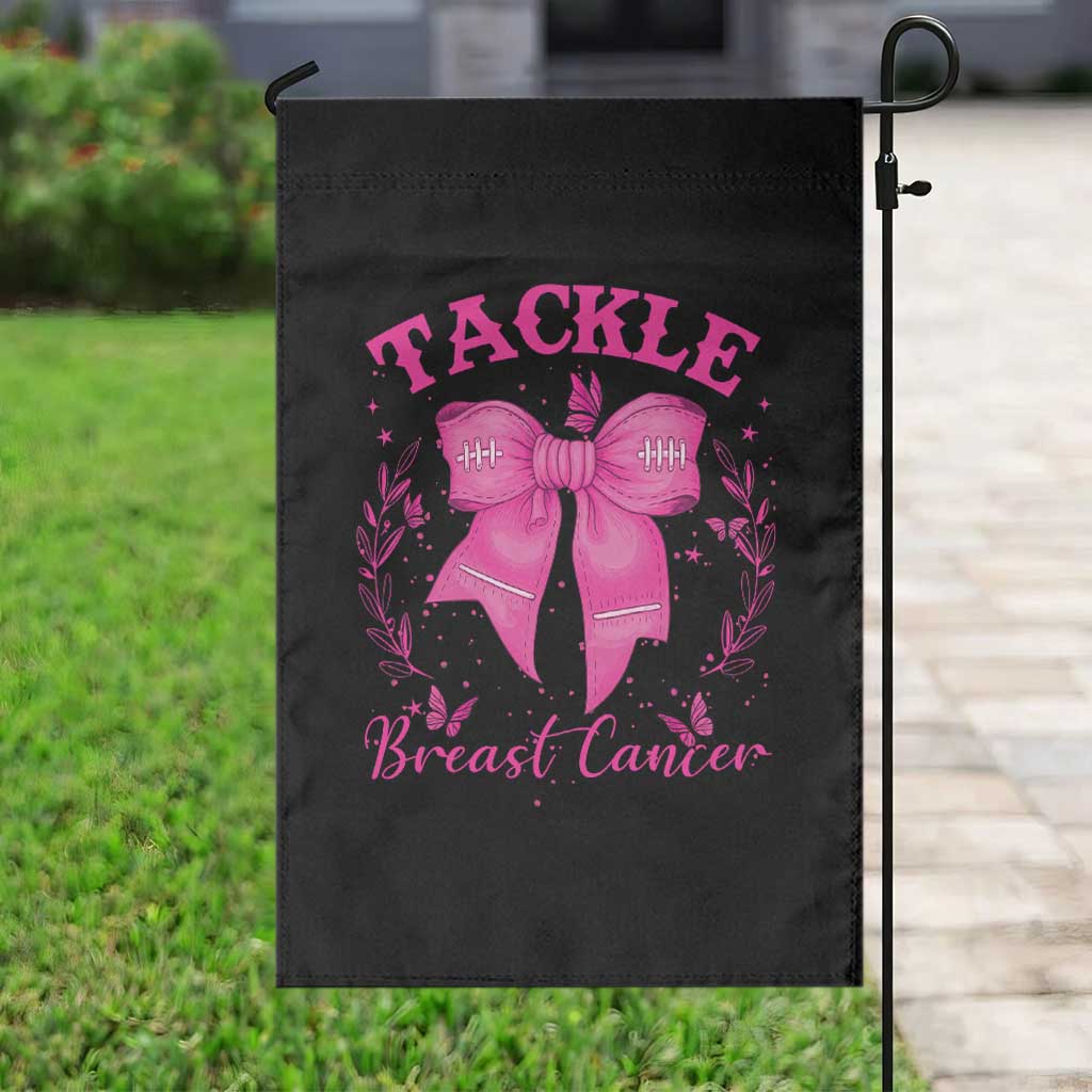 Tackle Breast Cancer Garden Flag Support Fight Faith Pink Ribbon TS12 Print Your Wear