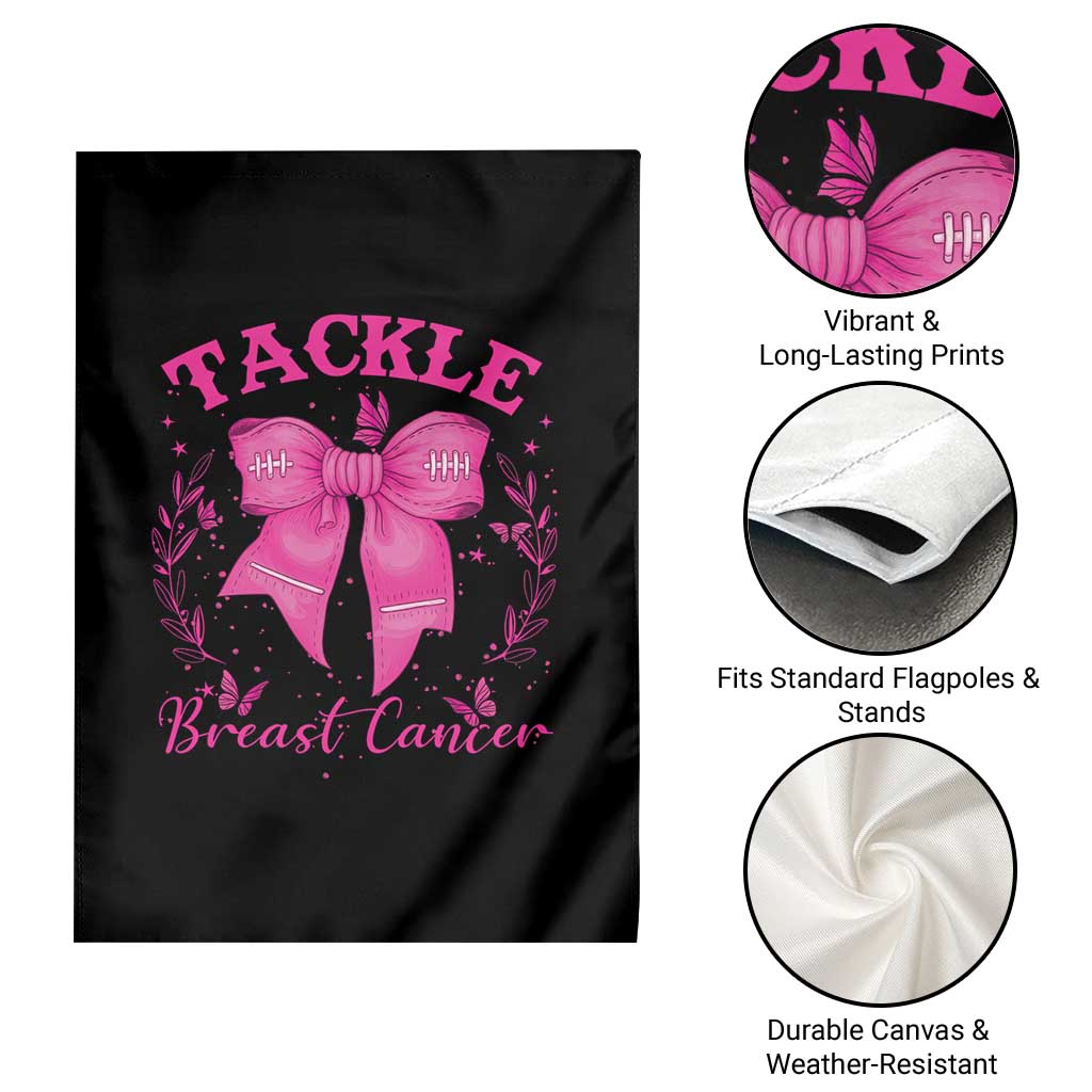 Tackle Breast Cancer Garden Flag Support Fight Faith Pink Ribbon TS12 Print Your Wear