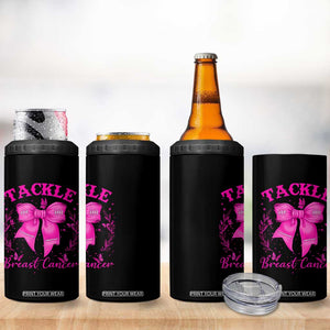 Tackle Breast Cancer 4 in 1 Can Cooler Tumbler Support Fight Faith Pink Ribbon TS12 Print Your Wear