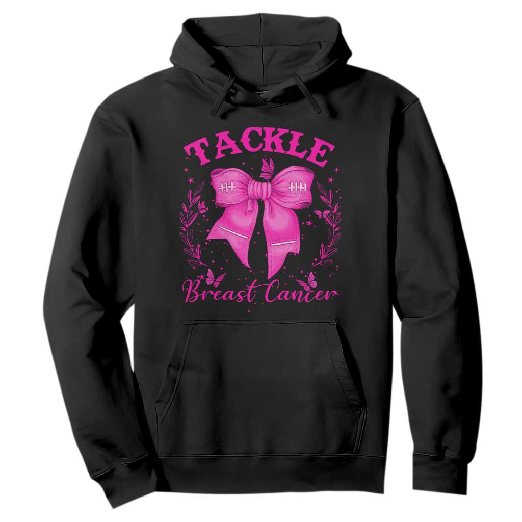 Tackle Breast Cancer Hoodie Support Fight Faith Pink Ribbon TS12 Black Print Your Wear