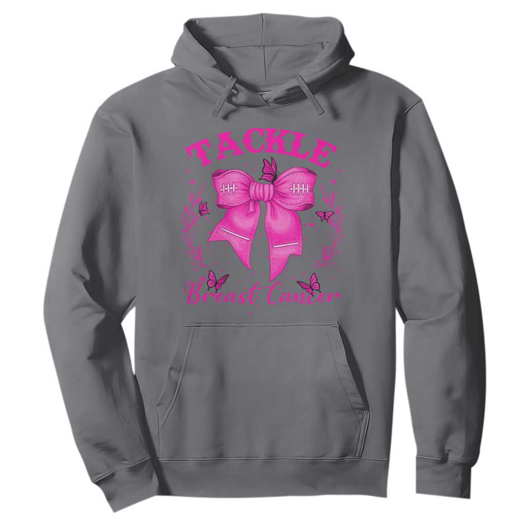 Tackle Breast Cancer Hoodie Support Fight Faith Pink Ribbon TS12 Charcoal Print Your Wear