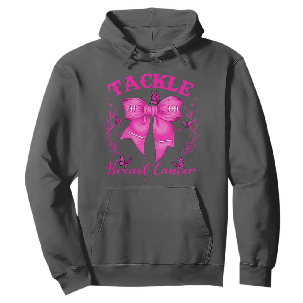 Tackle Breast Cancer Hoodie Support Fight Faith Pink Ribbon TS12 Dark Heather Print Your Wear