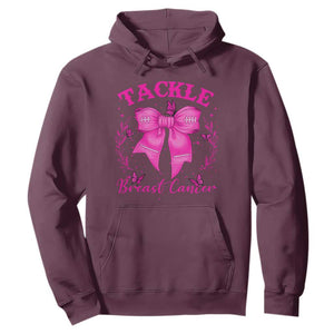 Tackle Breast Cancer Hoodie Support Fight Faith Pink Ribbon TS12 Maroon Print Your Wear