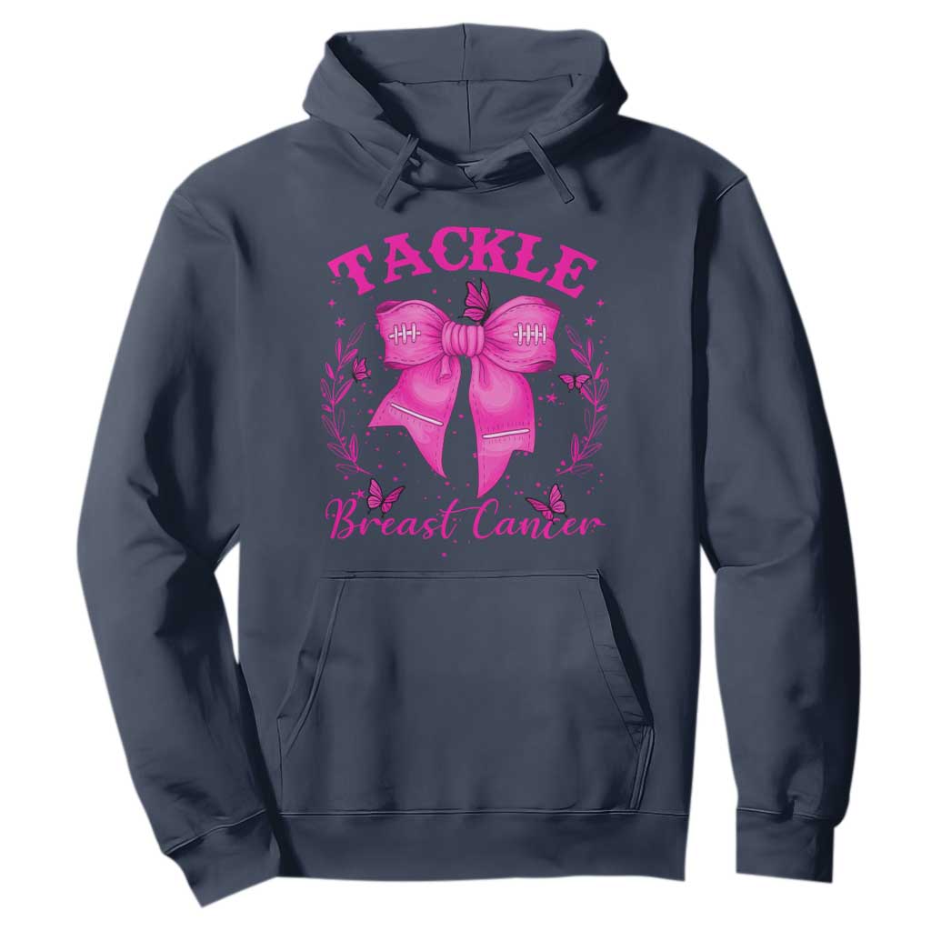 Tackle Breast Cancer Hoodie Support Fight Faith Pink Ribbon TS12 Navy Print Your Wear