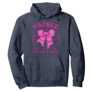 Tackle Breast Cancer Hoodie Support Fight Faith Pink Ribbon TS12 Navy Print Your Wear