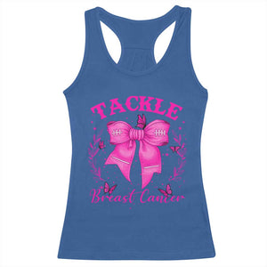 Tackle Breast Cancer Racerback Tank Top Support Fight Faith Pink Ribbon TS12 Royal Blue Print Your Wear