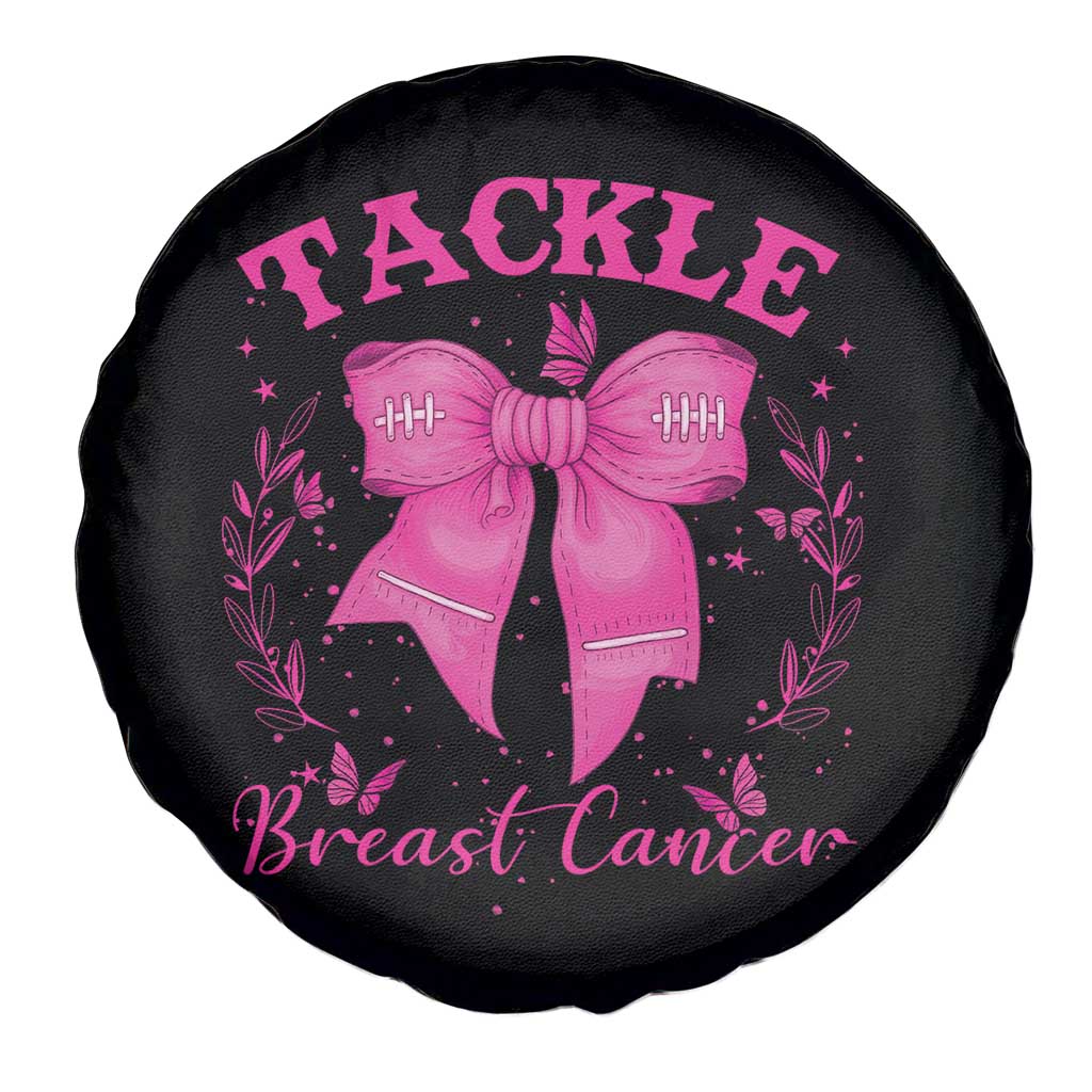 Tackle Breast Cancer Spare Tire Cover Support Fight Faith Pink Ribbon TS12 Print Your Wear