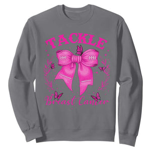 Tackle Breast Cancer Sweatshirt Support Fight Faith Pink Ribbon TS12 Charcoal Print Your Wear