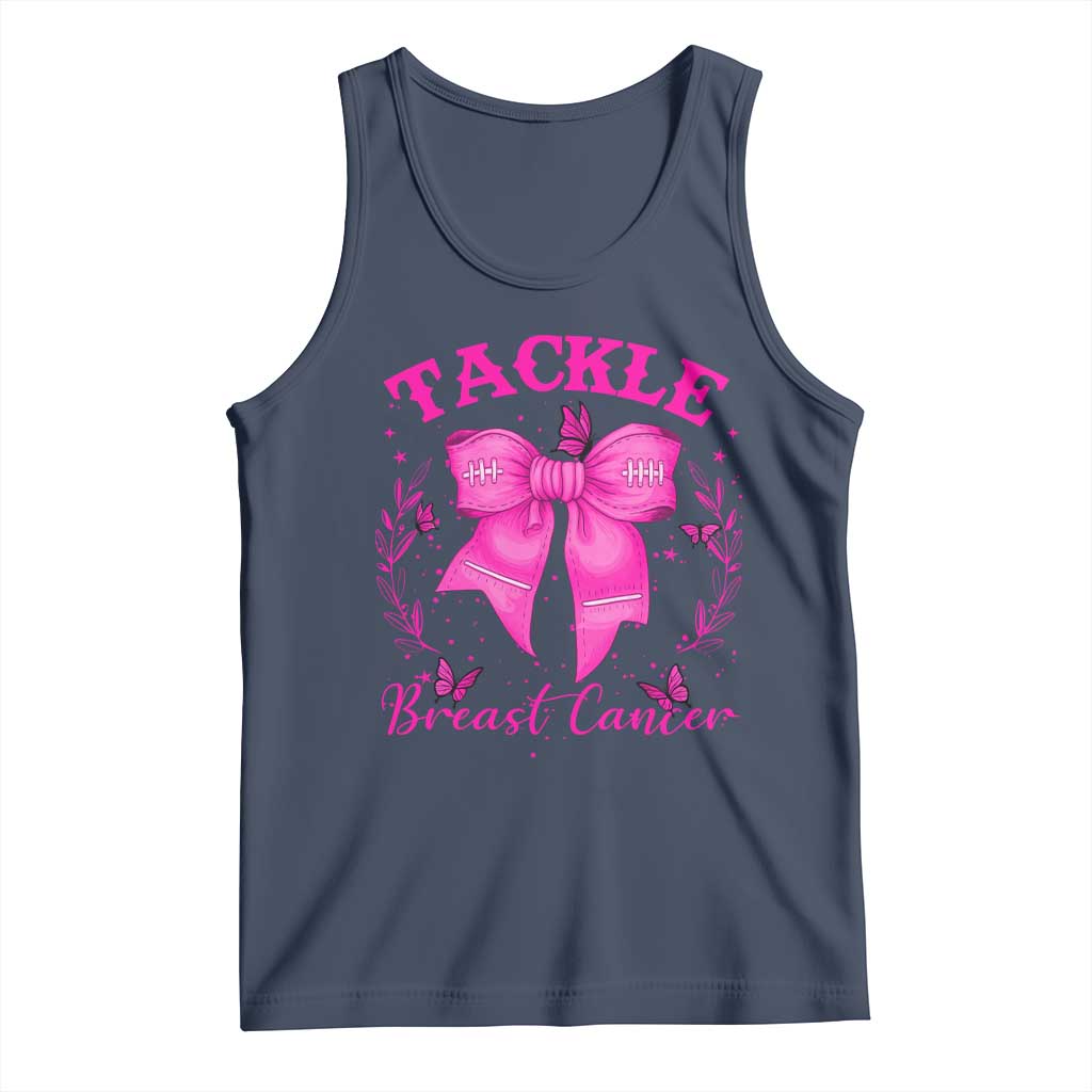 Tackle Breast Cancer Tank Top Support Fight Faith Pink Ribbon TS12 Navy Print Your Wear