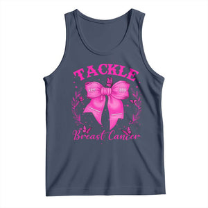 Tackle Breast Cancer Tank Top Support Fight Faith Pink Ribbon TS12 Navy Print Your Wear