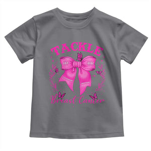 Tackle Breast Cancer Toddler T Shirt Support Fight Faith Pink Ribbon TS12 Charcoal Print Your Wear