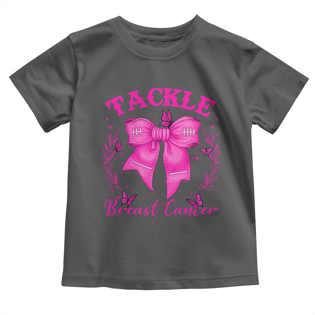 Tackle Breast Cancer Toddler T Shirt Support Fight Faith Pink Ribbon TS12 Dark Heather Print Your Wear