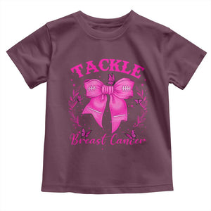 Tackle Breast Cancer Toddler T Shirt Support Fight Faith Pink Ribbon TS12 Maroon Print Your Wear