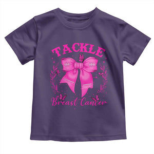 Tackle Breast Cancer Toddler T Shirt Support Fight Faith Pink Ribbon TS12 Purple Print Your Wear