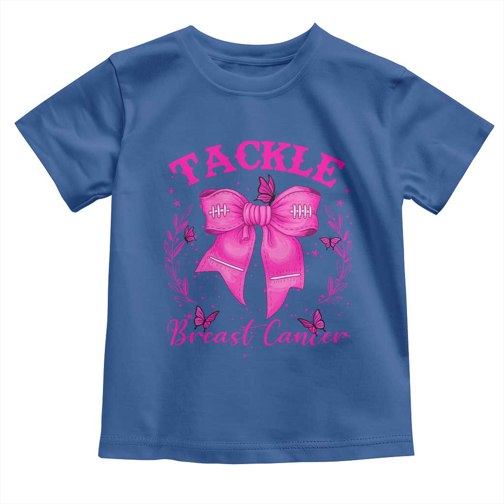 Tackle Breast Cancer Toddler T Shirt Support Fight Faith Pink Ribbon TS12 Royal Blue Print Your Wear