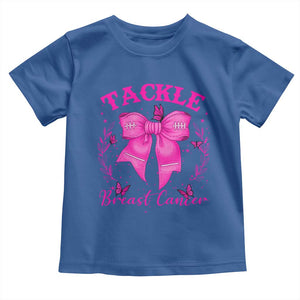 Tackle Breast Cancer Toddler T Shirt Support Fight Faith Pink Ribbon TS12 Royal Blue Print Your Wear