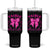 Tackle Breast Cancer Tumbler With Handle Support Fight Faith Pink Ribbon TS12 One Size: 40 oz Black Print Your Wear