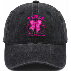 Tackle Breast Cancer Washed Cotton Baseball Cap Support Fight Faith Pink Ribbon TS12 Print Your Wear