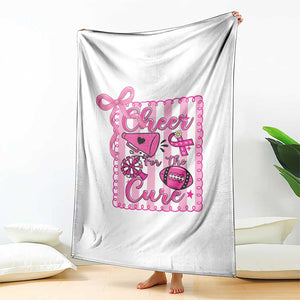 Cheer For The Cure Throw Blanket Breast Cancer Awareness Football Gift TS12 Print Your Wear