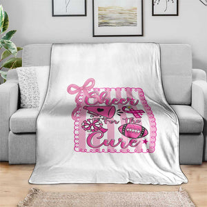 Cheer For The Cure Throw Blanket Breast Cancer Awareness Football Gift TS12 Print Your Wear