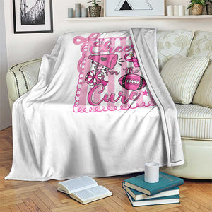 Cheer For The Cure Throw Blanket Breast Cancer Awareness Football Gift TS12 Print Your Wear