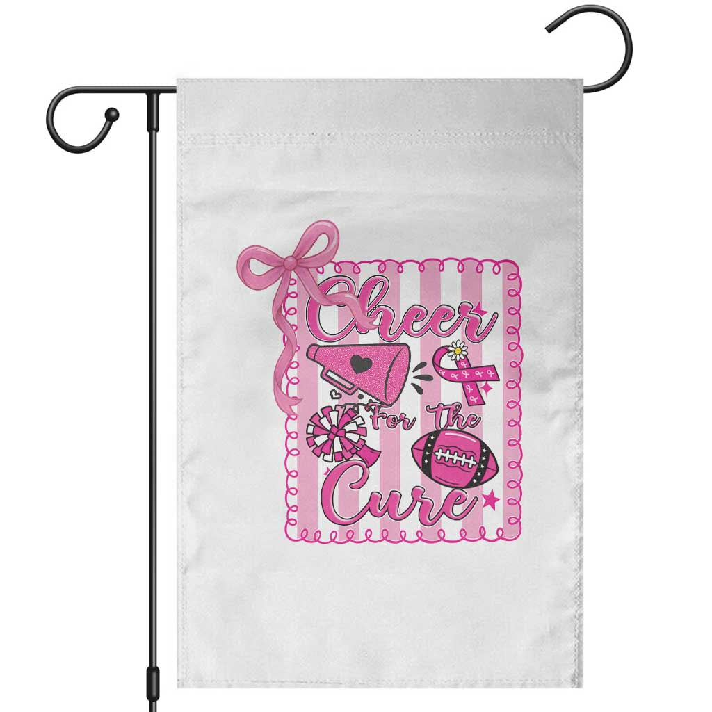 Cheer For The Cure Garden Flag Breast Cancer Awareness Football Gift TS12 White Print Your Wear