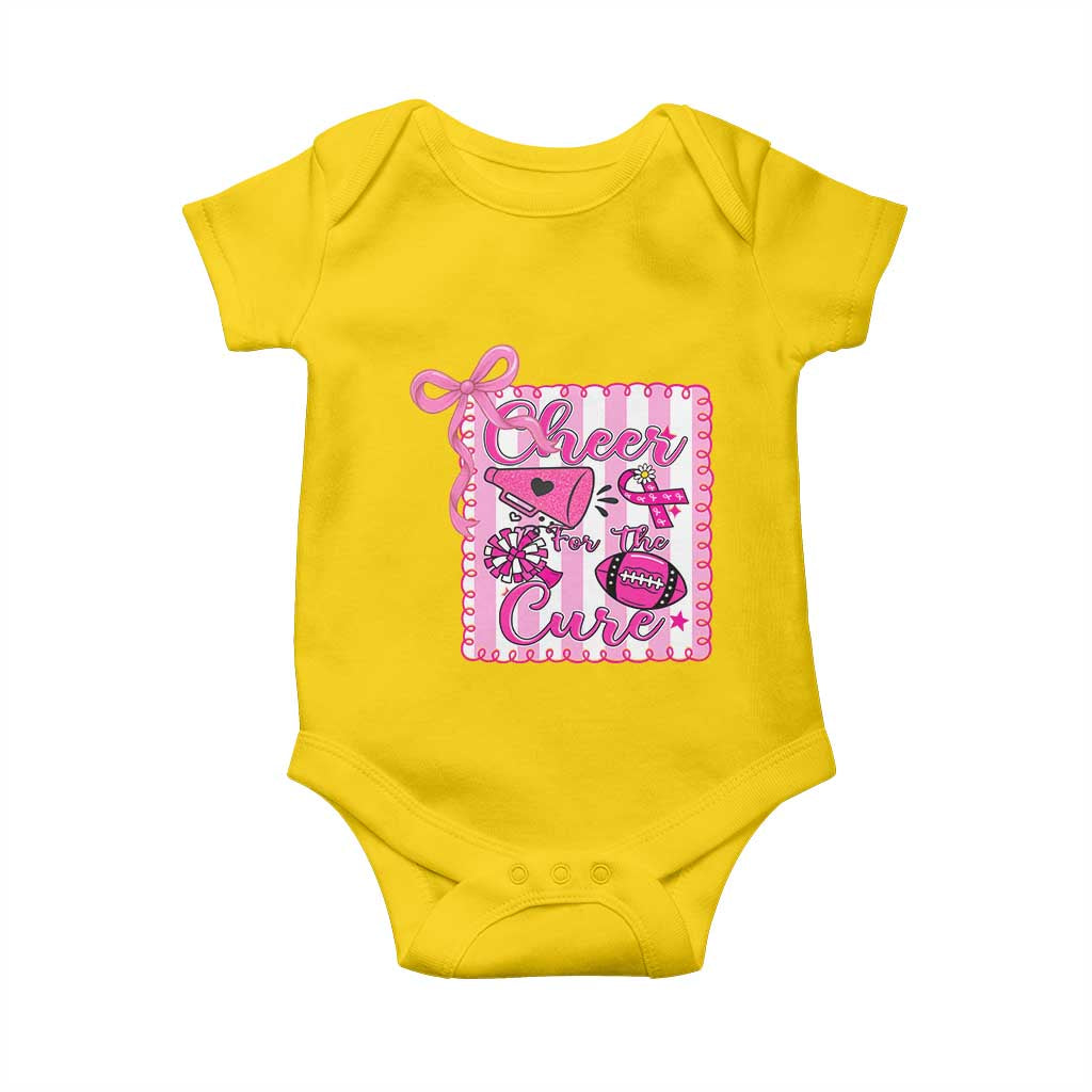 Cheer For The Cure Baby Onesie Breast Cancer Awareness Football Gift TS12 Daisy Print Your Wear