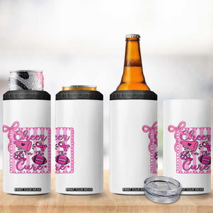 Cheer For The Cure 4 in 1 Can Cooler Tumbler Breast Cancer Awareness Football Gift TS12 Print Your Wear