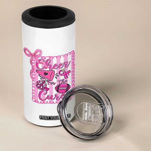 Cheer For The Cure 4 in 1 Can Cooler Tumbler Breast Cancer Awareness Football Gift TS12 Print Your Wear
