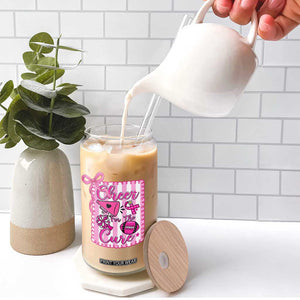 Cheer For The Cure Glass Can Breast Cancer Awareness Football Gift TS12 Print Your Wear