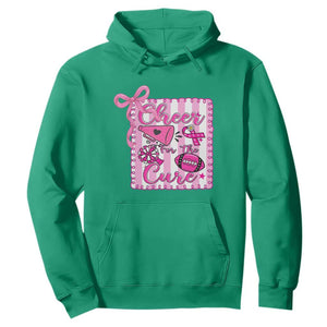 Cheer For The Cure Hoodie Breast Cancer Awareness Football Gift TS12 Irish Green Print Your Wear