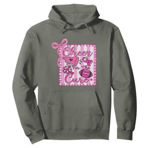 Cheer For The Cure Hoodie Breast Cancer Awareness Football Gift TS12 Military Green Print Your Wear