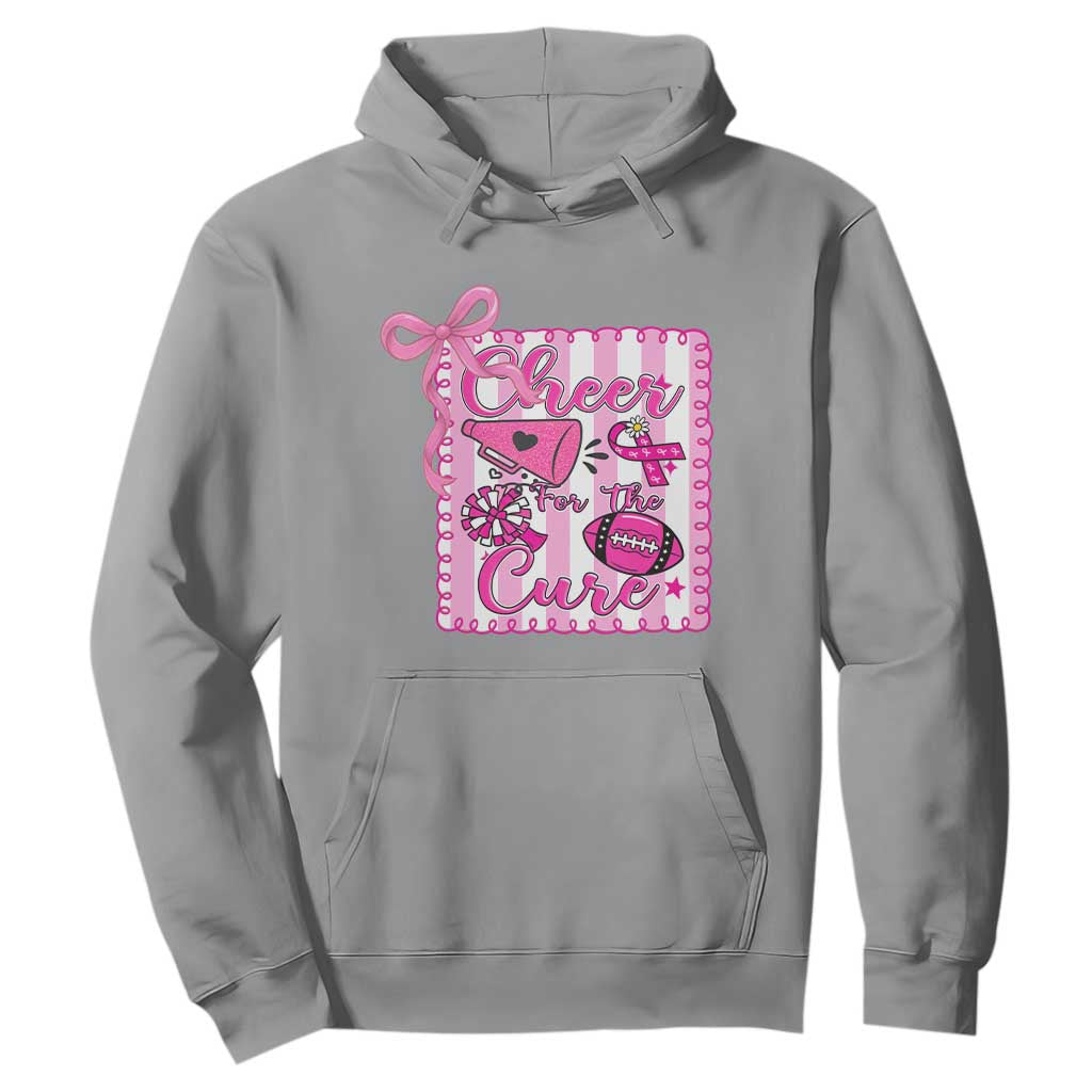Cheer For The Cure Hoodie Breast Cancer Awareness Football Gift TS12 Sport Gray Print Your Wear