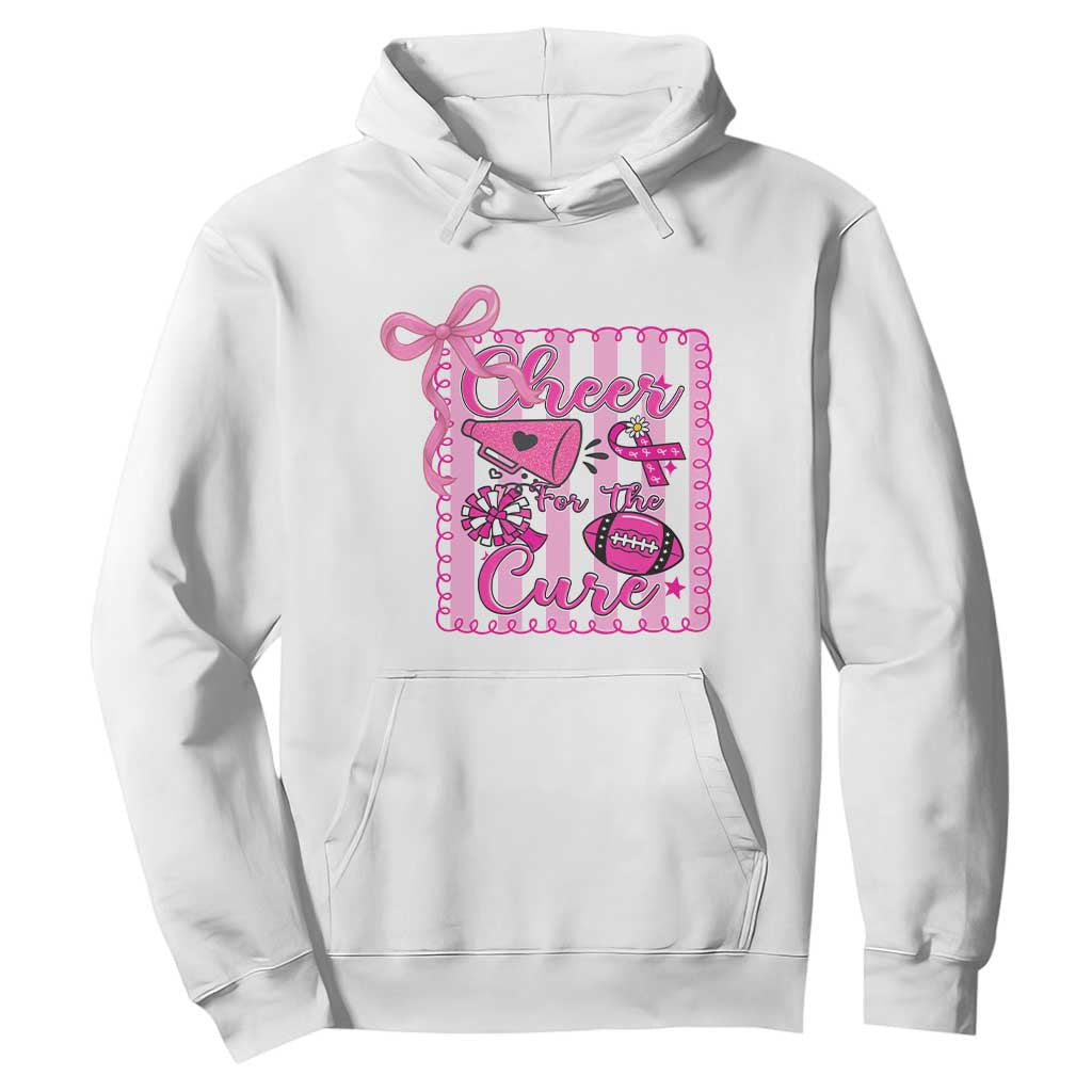 Cheer For The Cure Hoodie Breast Cancer Awareness Football Gift TS12 White Print Your Wear
