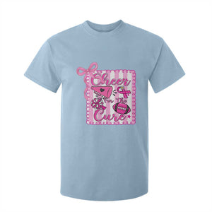 Cheer For The Cure T Shirt For Kid Breast Cancer Awareness Football Gift TS12 Light Blue Print Your Wear