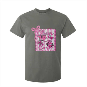 Cheer For The Cure T Shirt For Kid Breast Cancer Awareness Football Gift TS12 Military Green Print Your Wear