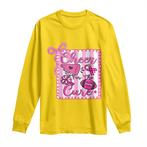 Cheer For The Cure Long Sleeve Shirt Breast Cancer Awareness Football Gift TS12 Daisy Print Your Wear