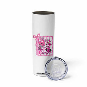 Cheer For The Cure Skinny Tumbler Breast Cancer Awareness Football Gift TS12 Print Your Wear