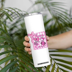 Cheer For The Cure Skinny Tumbler Breast Cancer Awareness Football Gift TS12 Print Your Wear