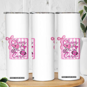 Cheer For The Cure Skinny Tumbler Breast Cancer Awareness Football Gift TS12 Print Your Wear