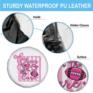 Cheer For The Cure Spare Tire Cover Breast Cancer Awareness Football Gift TS12 Print Your Wear