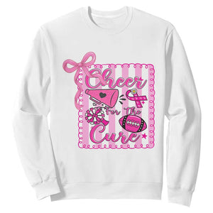 Cheer For The Cure Sweatshirt Breast Cancer Awareness Football Gift TS12 White Print Your Wear